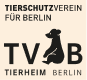 Logo des Tierschutzvereins für Berlin mit sitzendem Bären und Schriftzug.